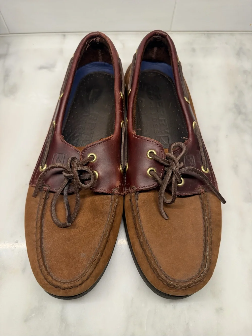 Sperry Brown Leather & Suede Boat Shoes